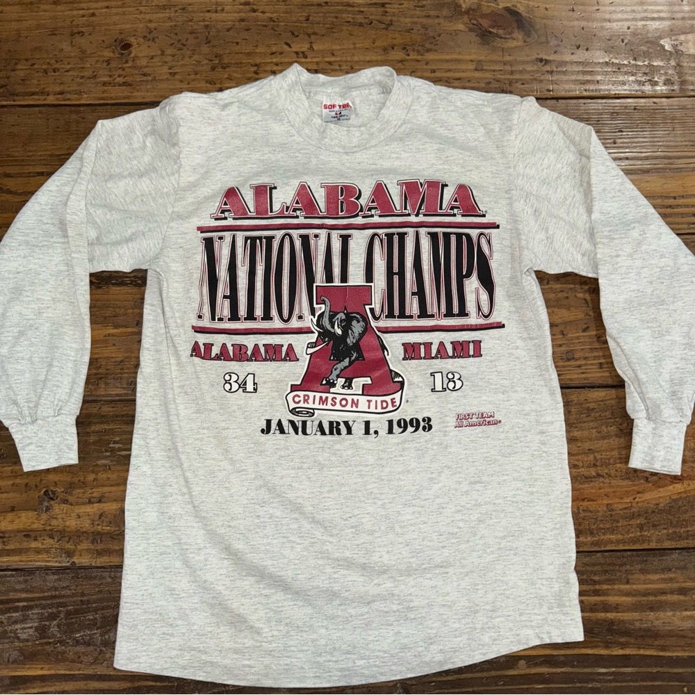 University of Alabama Crimson Tide 1992 National Champs Long Sleeve Shirt Medium